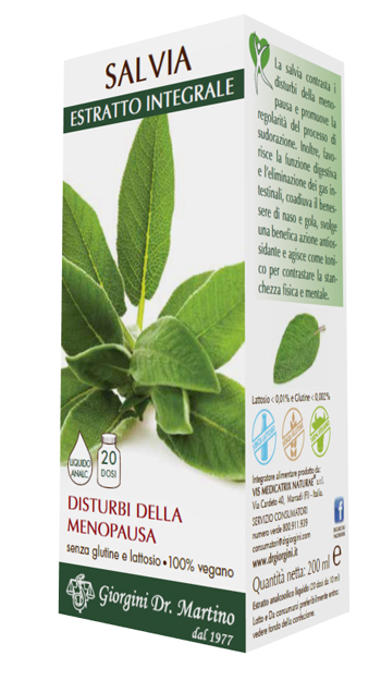Dr. Giorgini Salvia Estratto Integrale Integratore Naturale 200 ml