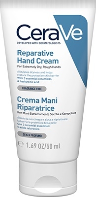 CeraVe Crema Mani Riparatrice Idratazione Intensa con Acido Ialuronico, Per Pelle Molto Secca, Ruvida o Screpolata, 100 ml
