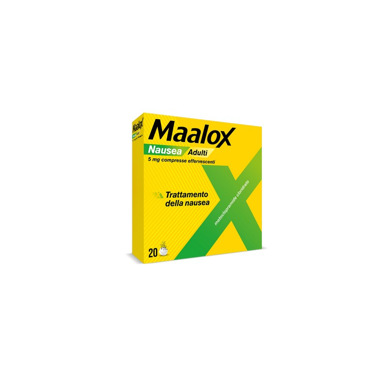 Maalox Nausea, trattamento della nausea, 20 cpr effervescenti