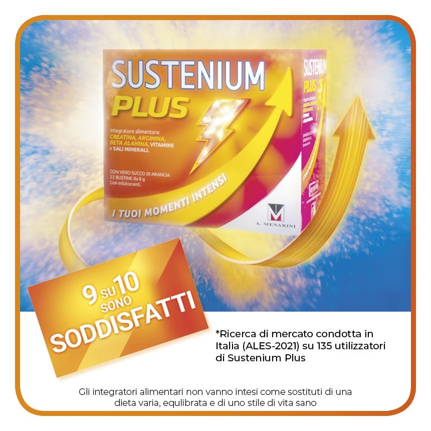Sustenium Plus Integratore di Creatina Arginina 12 Bustine