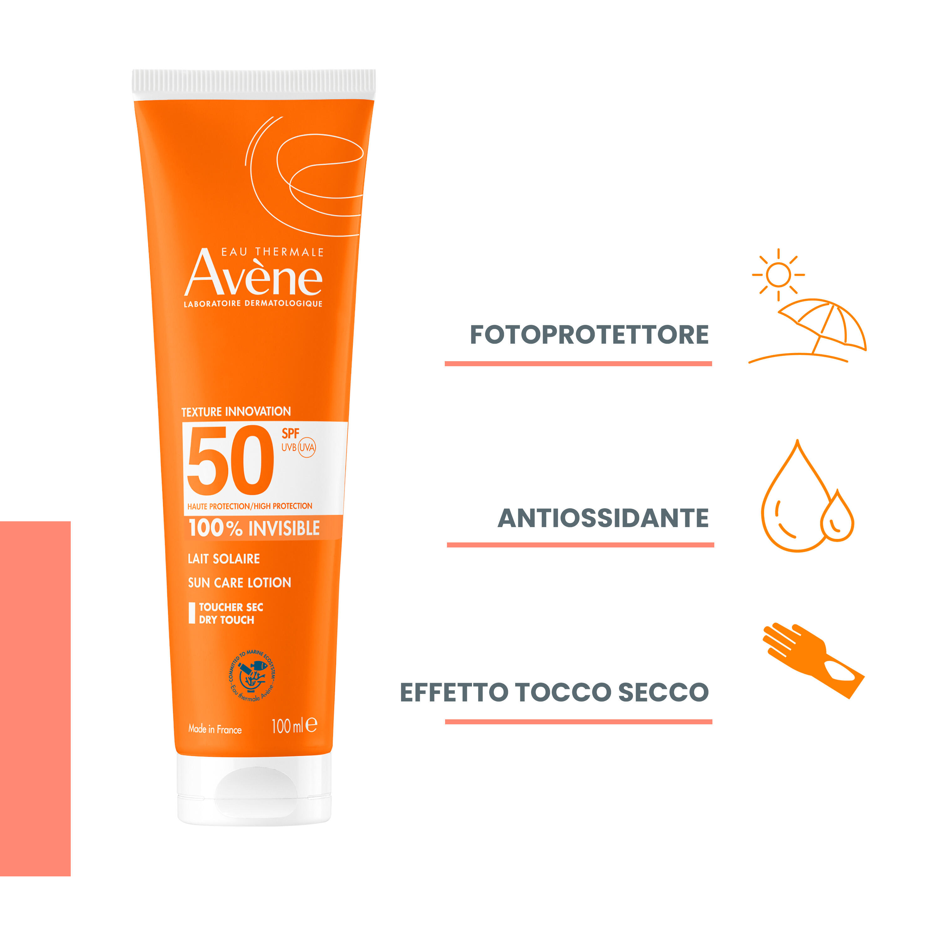 Avène - Latte Solare Invisibile SPF50 Corpo 100 ml