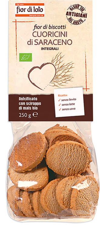 Fior Di Loto Fior Di Biscotti Cuoricini Di Saraceno Biologici Integrali 250 g