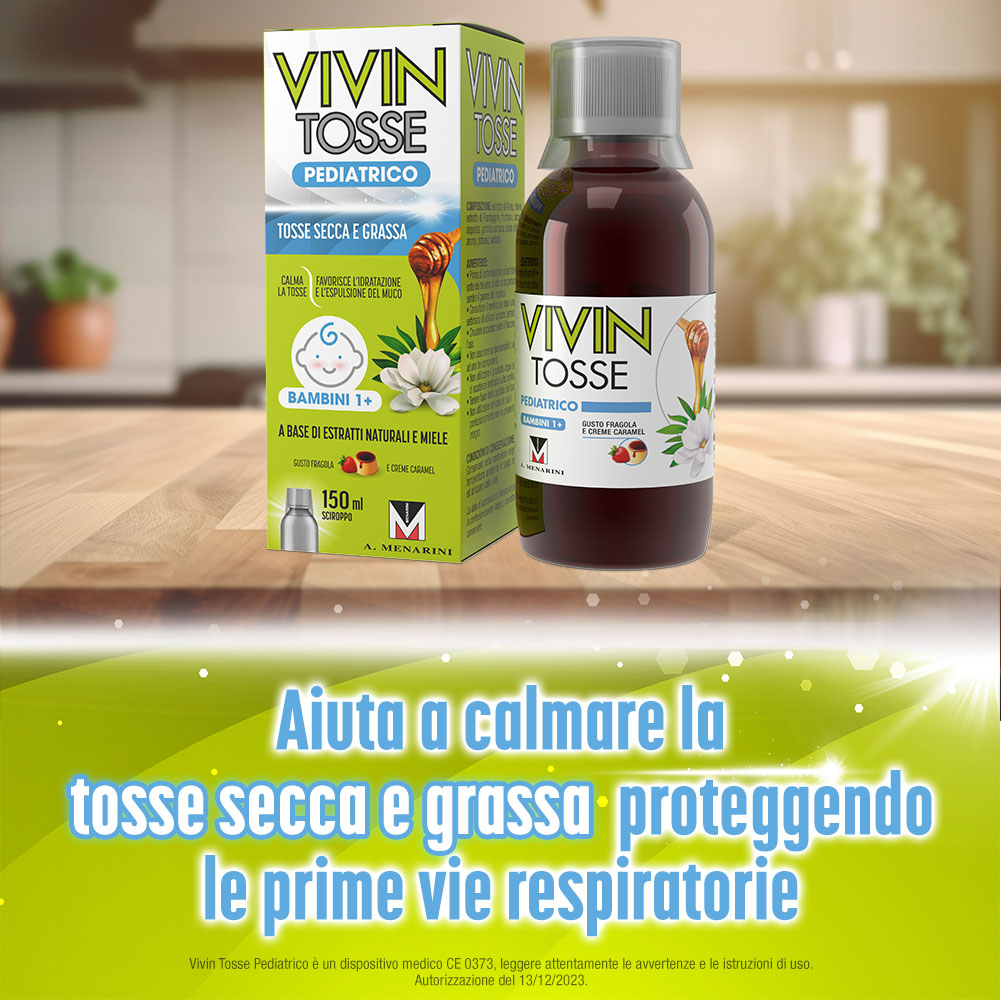 Vivin Tosse Pediatrico Sciroppo Tosse Secca e Grassa 150 ml
