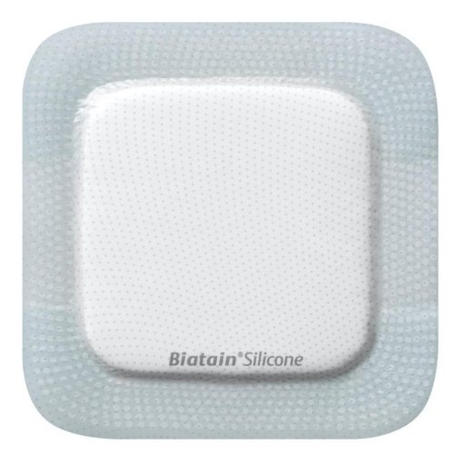 MEDICAZIONE SPECIALE ATTIVA CON SCHIUMA DI POLIURETANO BORDO ADESIVO IN SILICONE BIATAIN SILICONE 7,5X7,5CM 10 PEZZI