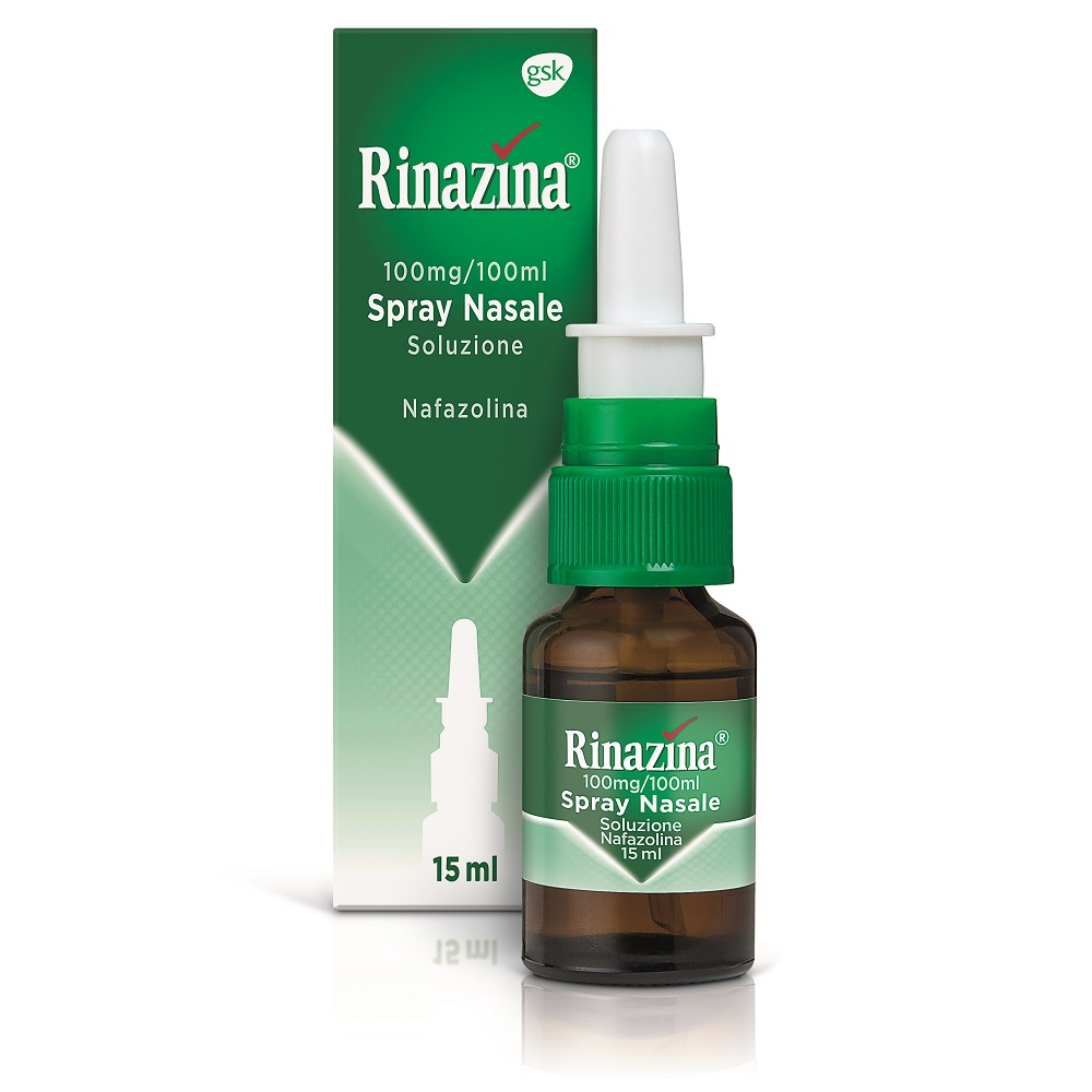 Rinazina Spray Nasale Decongestionante Nafazolina Lavaggio Nasale Rinite Faringite Sinusite 15 ml