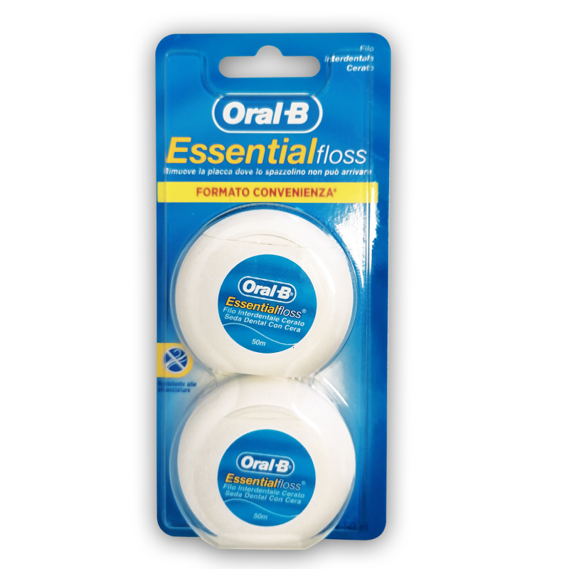 Oral-B Filo Interdentale Essential 50m x2. Sapore Menta