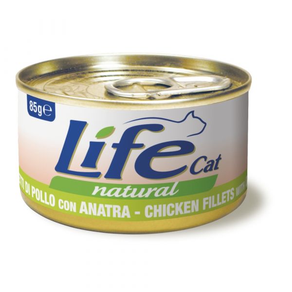 LIFEPETCARE LIFE GATTO NATURAL POLLO ANATRA 85GR (lattina)