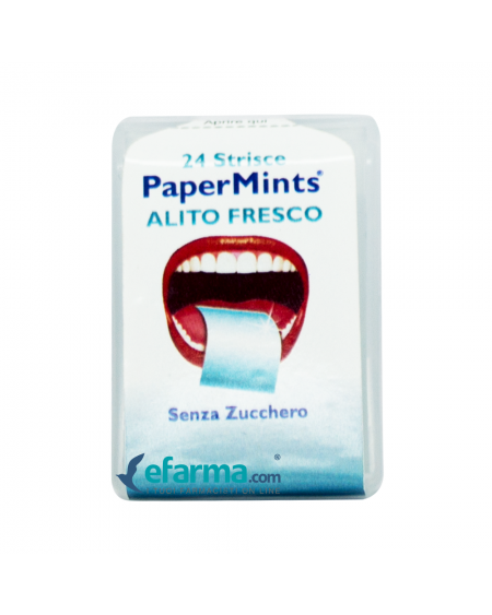 PaperMints Alito Fresco Strisce Alitosi 24 Pezzi