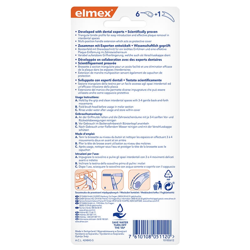 Elmex Scovolino Interdentale 4 mm + Manico 6 Scovolini