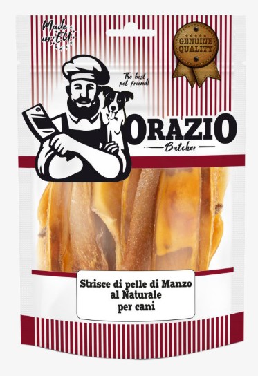 MAST ORAZIO SNACK CANE STRISCE DI PELLE DI AGNELLO 100GR