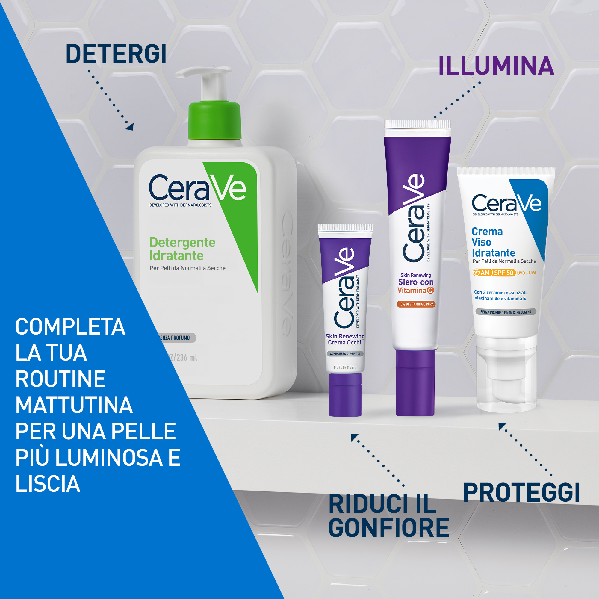 CeraVe Skin Renewing Siero Vitamina C, Con 10% Vitamina C Pura, 3 Ceramidi Essenziali, Acido Ialuronico e Vitamina B5, Per i Primi Segni dell'Età, 30 ml