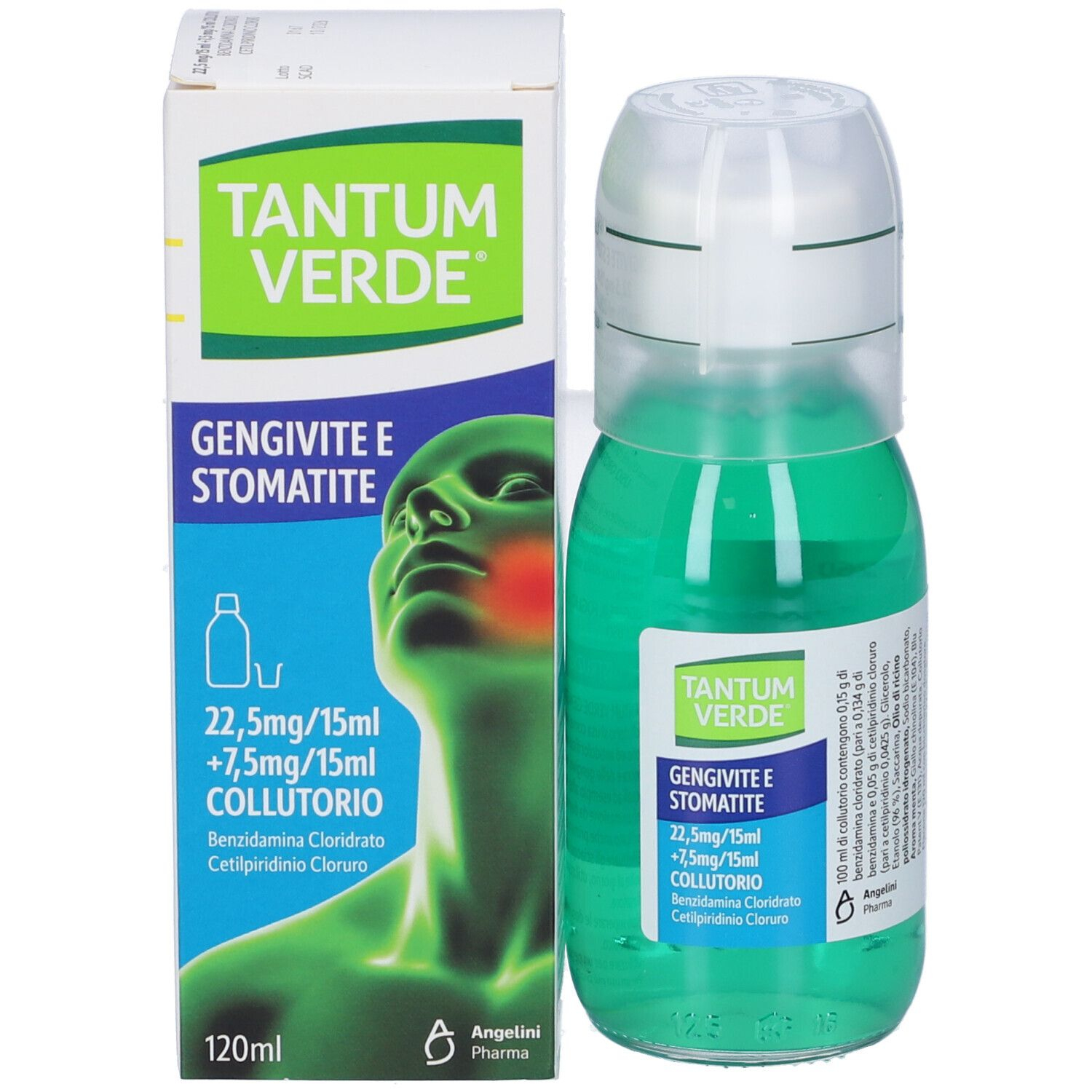 Tantum Verde Bocca Collutorio Benzidamina Cloridrato 120 ml