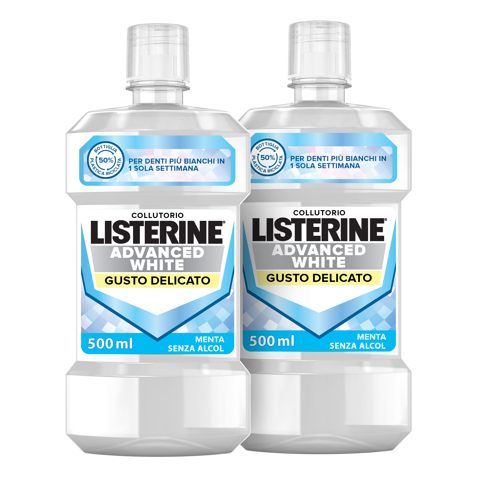 LISTERINE ADVANCED WHITE  500ML  GUSTO DELICATO BUNDLE
