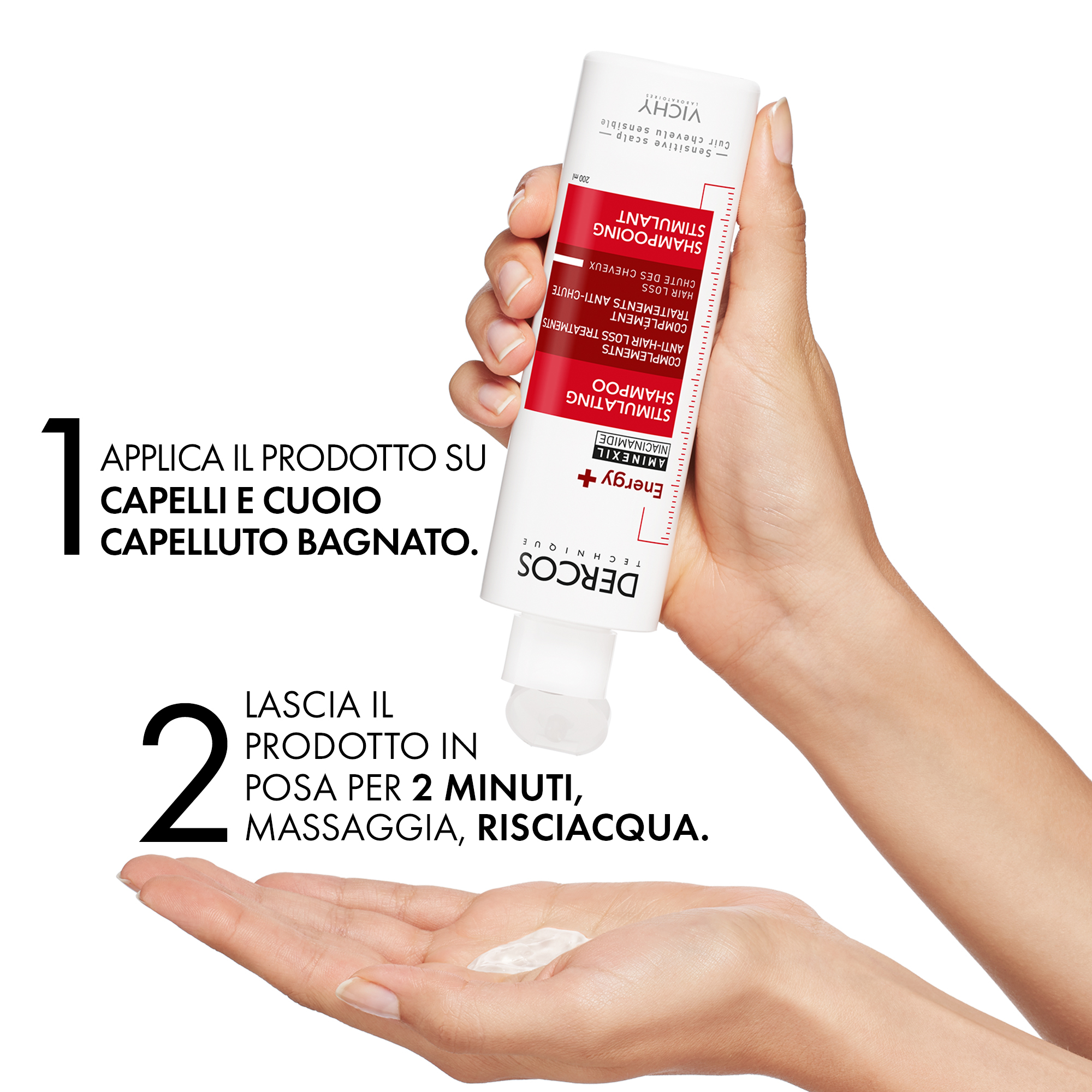 Vichy Dercos Shampoo stimolante Energy+ trattamento complementare anti-caduta 390 ml