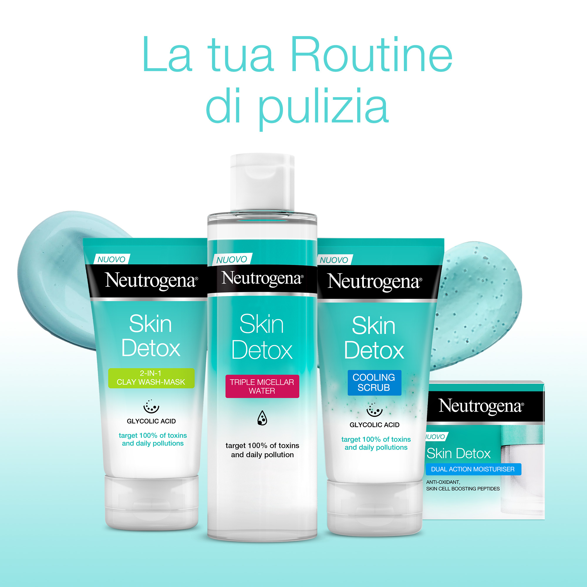 Neutrogena, Acqua Micellare Tripla Azione, Skin Detox, contro Inquinamento Quotidiano, Senza Alcol e Profumo, Senza Risciacquo, 400ml 