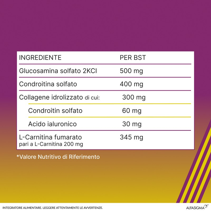 AMEDIAL BF Integratore per il benessere delle articolazioni, contribuisce alla buona salute della cartilagine e delle ossa, 20 Bustine da Sciogliere In Acqua