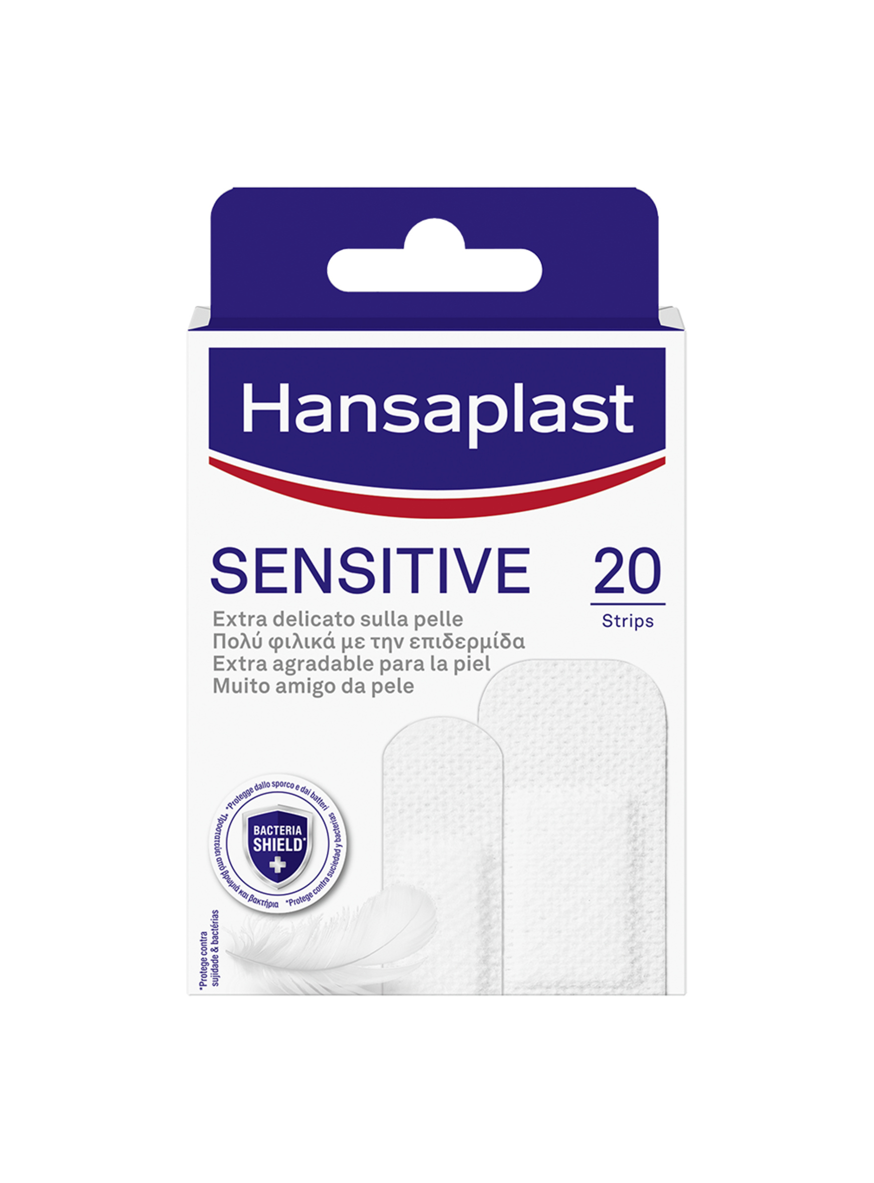 Hansaplast Cerotti Sensitive, Cerotti delicati per pelli sensibili, 20 pezzi in 2 formati
