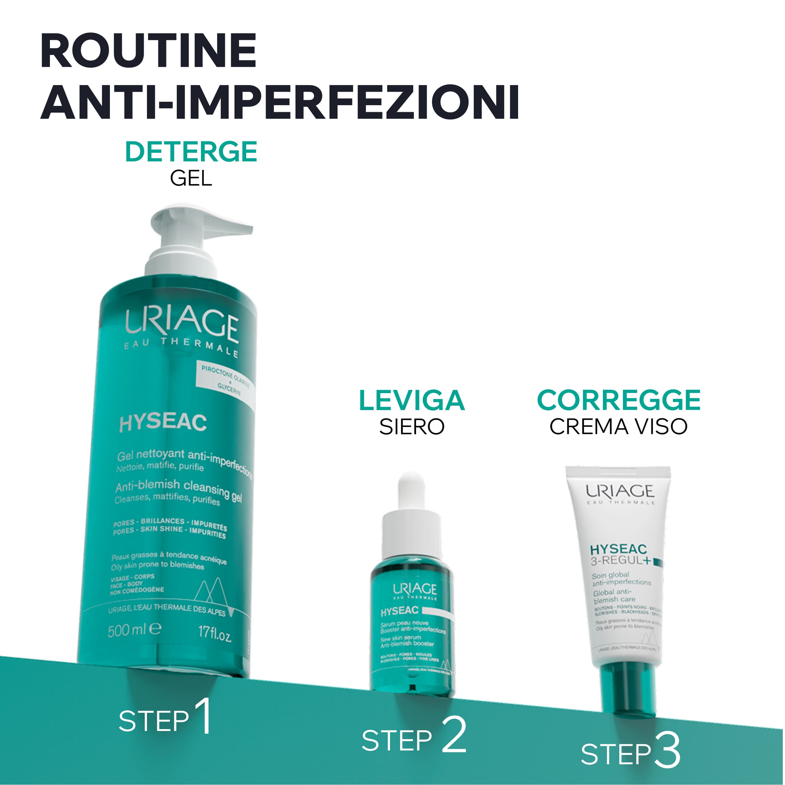 Uriage - Hyséac - Gel Detergente Anti-Imperfezioni Viso E Corpo 150 ml