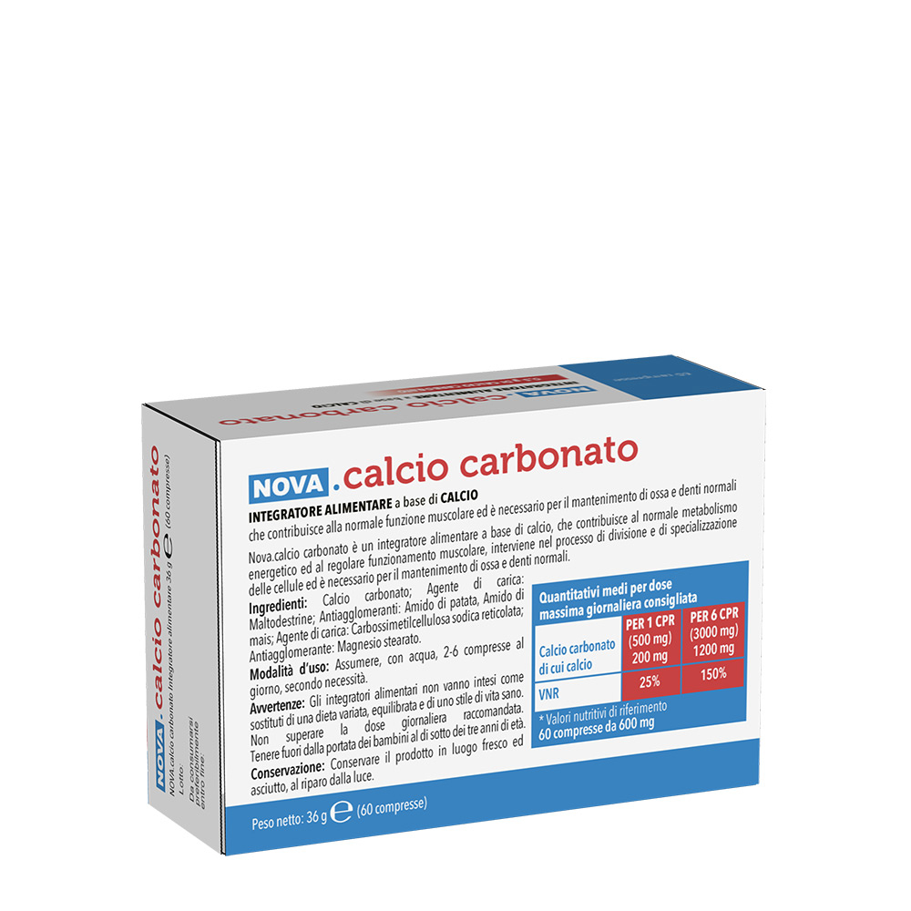 Nova Argentia Integratore Calcio Carbonato 60 compresse 0,5g