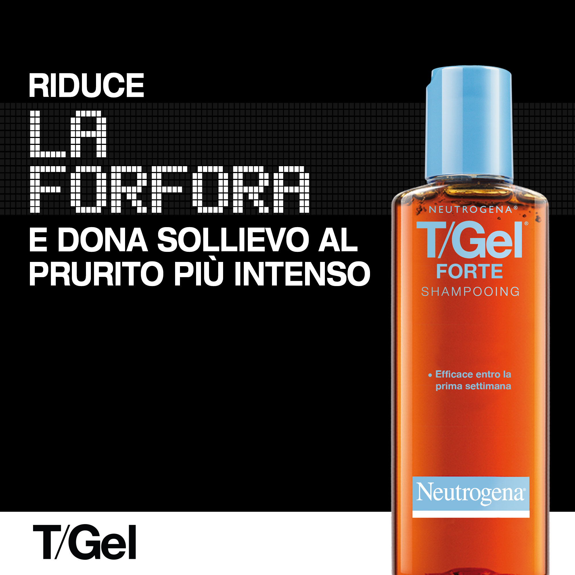 Neutrogena Shampoo Antiforfora T/Gel Forte Prurito Intenso 150 ml, Shampoo uomo per forfora secca