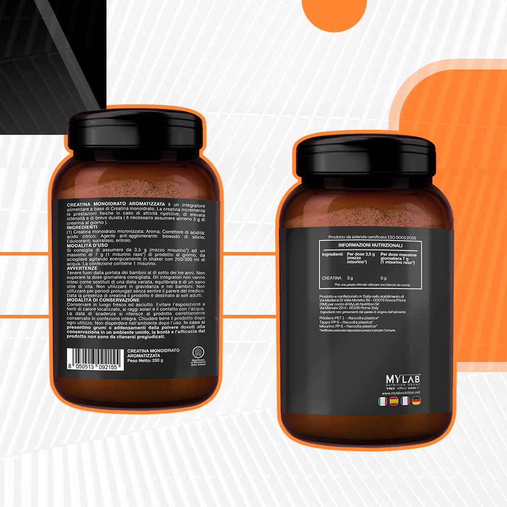 T-Rex Integratori Creatina Monoidrato Micronizzata Gusto Pesca 250 g - Integratore Di Creatina