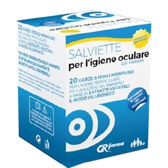  SALVIETTE IGIENE OCULARE 20 PEZZI STERILI MONOUSO GR FARMA