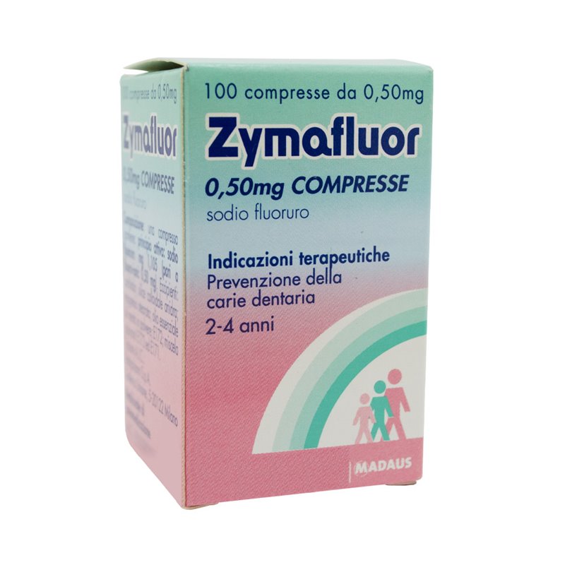 Zymafluor 0,50 mg Sodio Fluoruro Prevenzione Carie 100 Compresse 