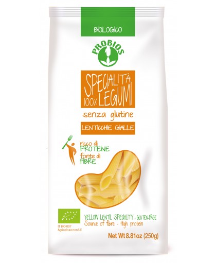 Probios Penne 100% Lenticchie Gialle Biologico 250g