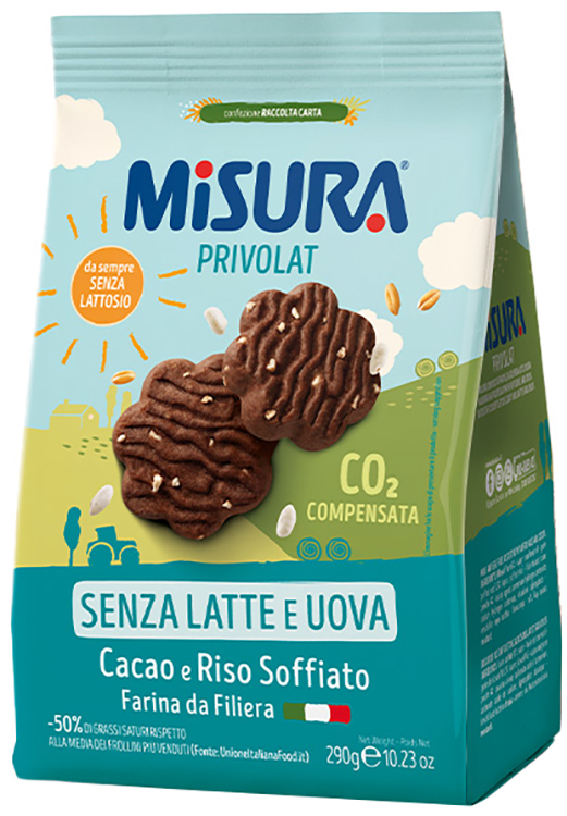 Misura Privolat Biscotti Con Cacao e Riso Soffiato 290 g