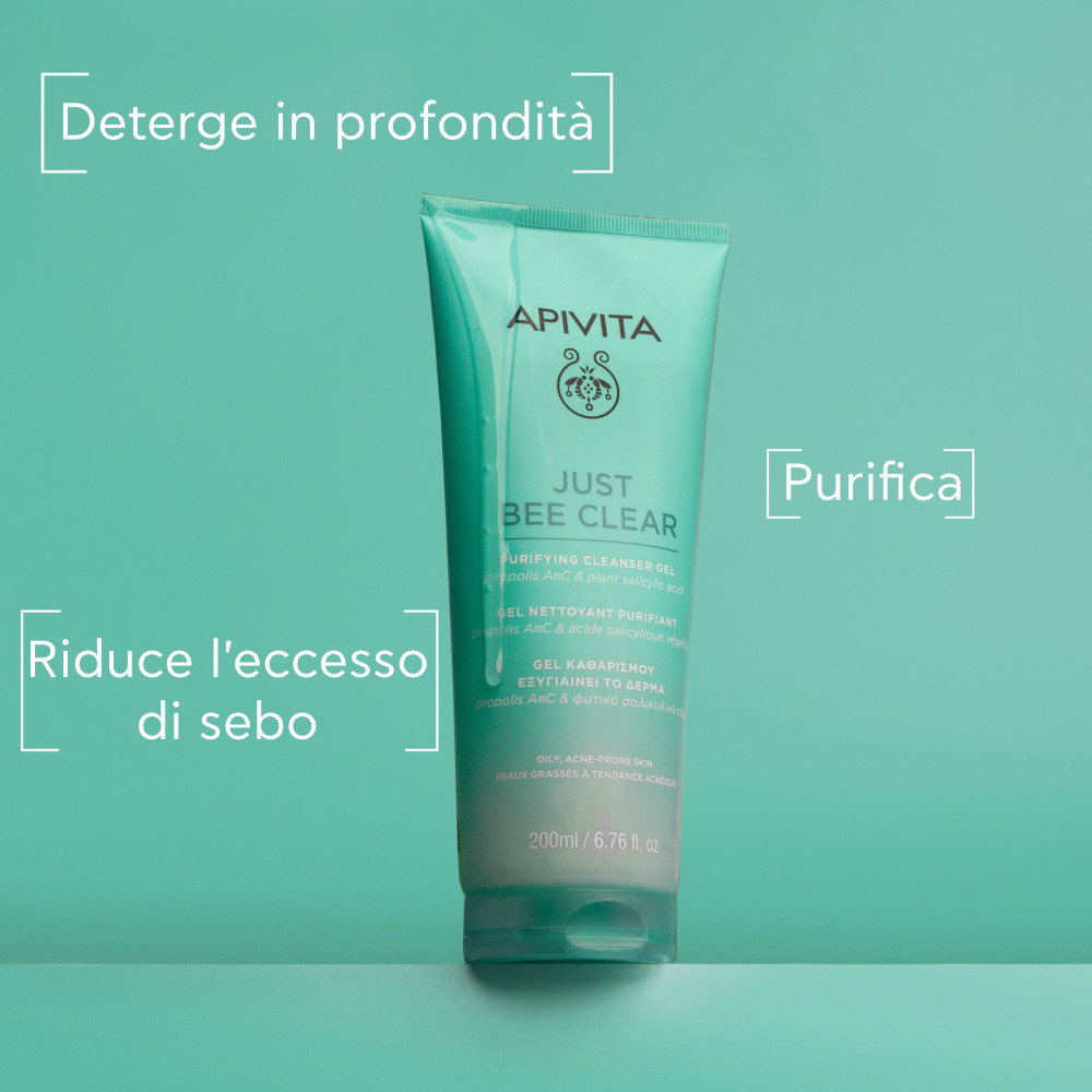 Apivita Just Bee Clear Gel Detergente Purificante