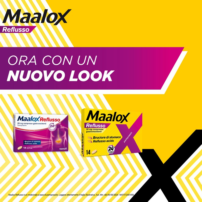 Maalox Reflusso 20 mg Pantoprazolo 14 Compresse