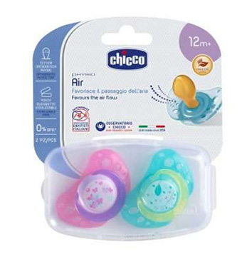 Chicco Succhietto Air Luminoso Caucciù +12m 2 Pezzi