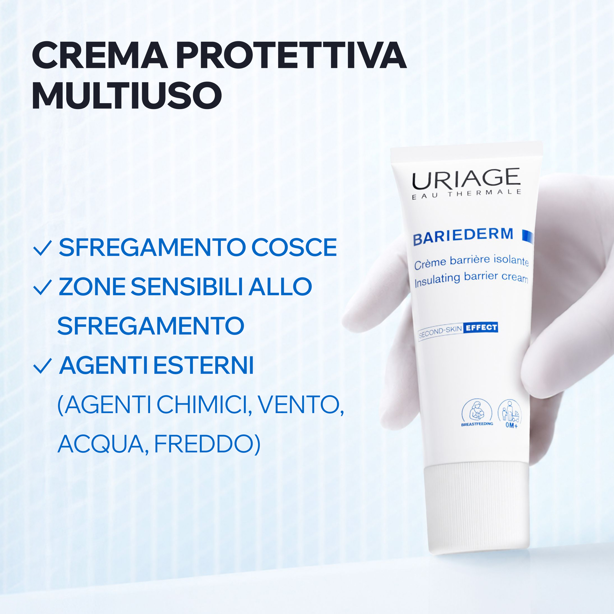 Uriage Bariéderm-Cica - Crema Barriera Isolante Riparatrice Viso E Corpo 75 ml