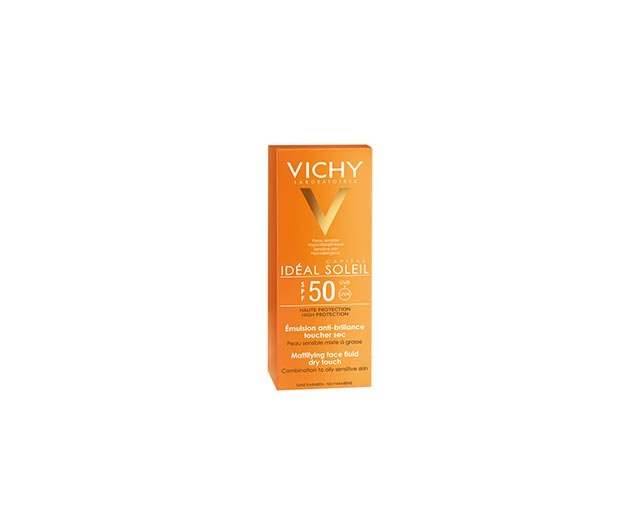 Vichy Idéal Soleil Crema Solare Effetto Asciutto SPF50+ - Protezione viso anti-lucidità - 50 ml