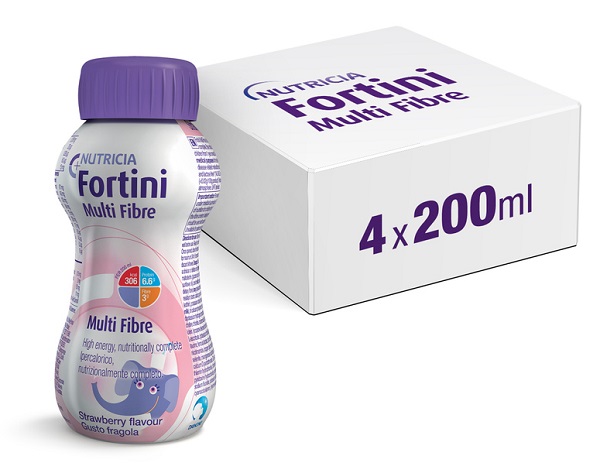 Fortini Multi Fibre Integratore Nutrizionale Gusto Fragola 200 ml