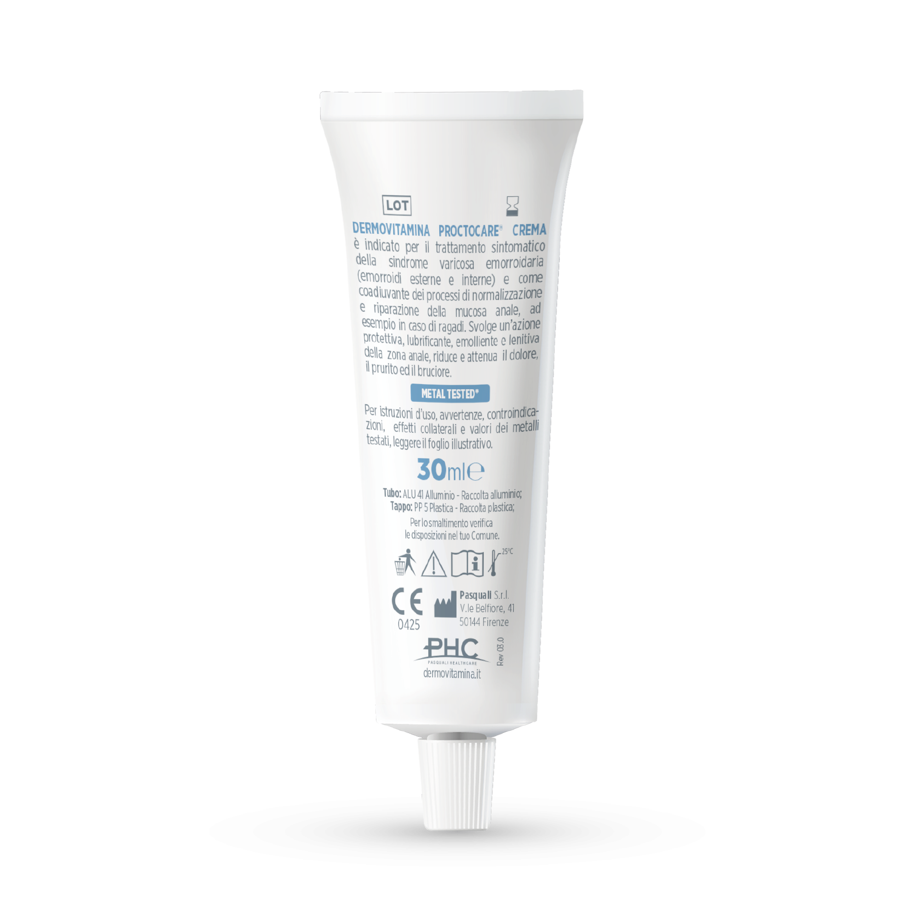 Dermovitamina Proctocare - Crema per Emorroidi e Ragadi Anali - 30 ml