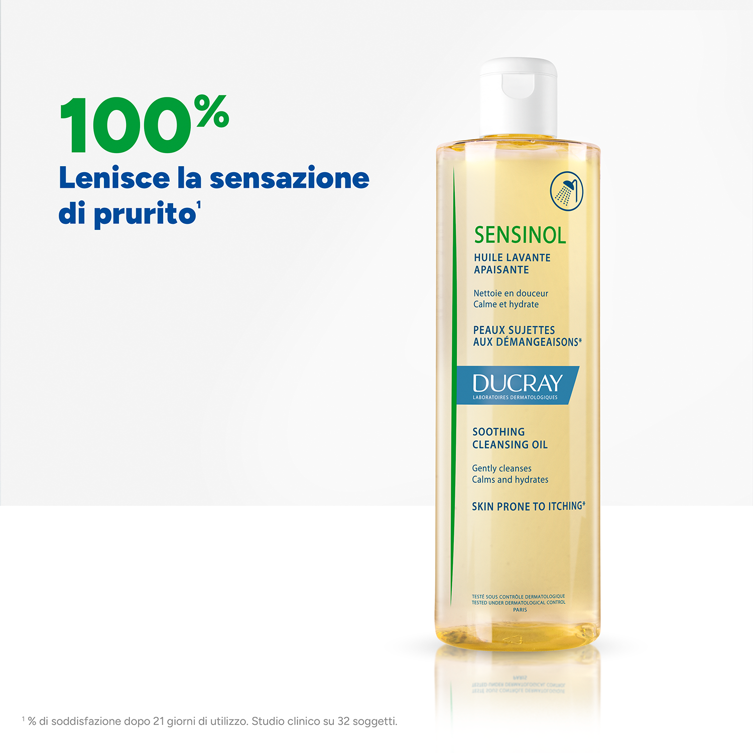 Ducray Sensinol - Olio Detergente Lenitivo Per Pelle Normale O Secca 400 ml