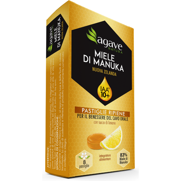 Agave Natura 8 Pastiglie MANUKA IAA® 10+ e limone