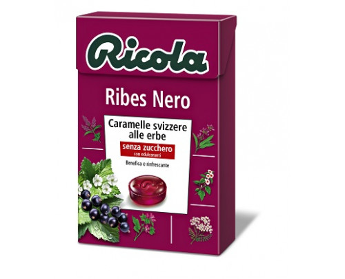 Ricola Ribes Nero Caramelle Svizzere Alle Erbe Senza Zucchero 50 g