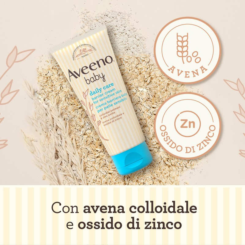 Aveeno Baby, Crema Barriera per Bambini, Daily Care, Protegge da Irritazioni da Pannolino, Facile da Applicare, 100ml