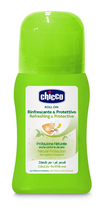 Chicco Roll-On Rinfrescante e Lenitivo Anti Zanzara Naturale Per Bambini 60 ml