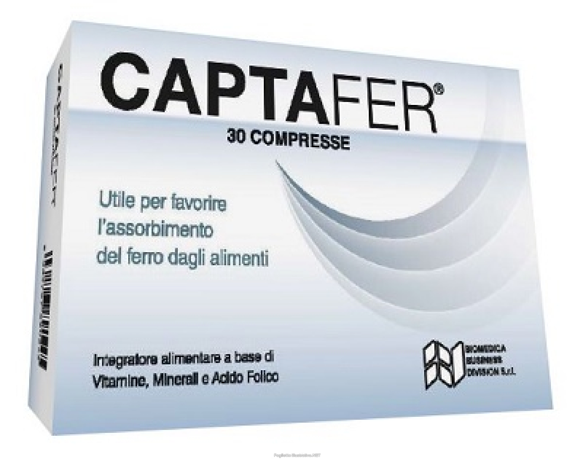 Captafer Integratore Per Assorbire il Ferro 30 Compresse