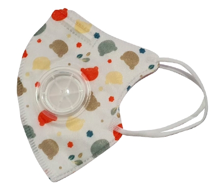 MASCHERINA bambino bianca orsetto con valvola DISPONIBILITA' IMMEDIATA