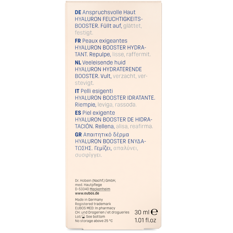 Eubos Hyaluron 3D Booster Antirughe Viso 30 ml