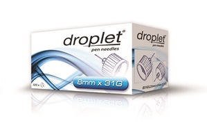Droplet Ago Penna 31G Per Insulina 8 mm 100 Pezzi