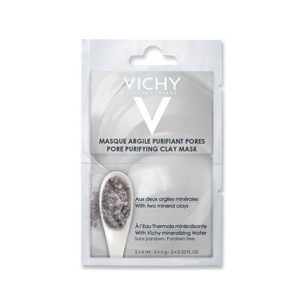Vichy Maschera Minerale Argilla Purificante Pelle Mista e Grassa 2x6ml