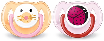 Avente Succhietto Animaletto Per Bambina 6-18 mesi