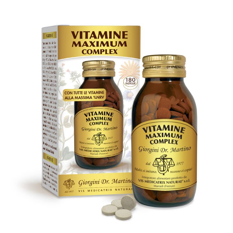 Dr. Giorgini - Vitamine Maximum Complex 180 Pastiglie - Integratore Multivitaminico