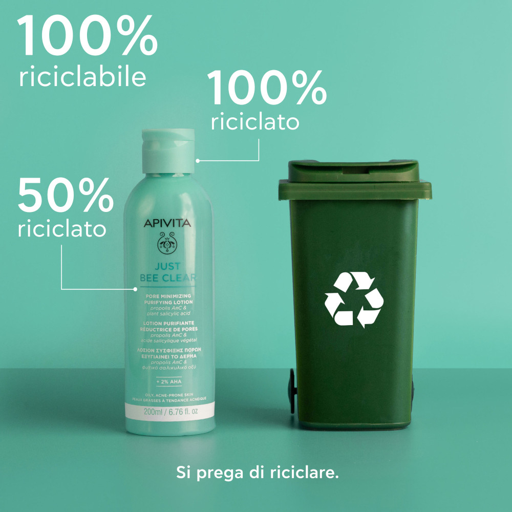 Apivita Just Bee Clear Lozione Purificante Minimizza i Pori