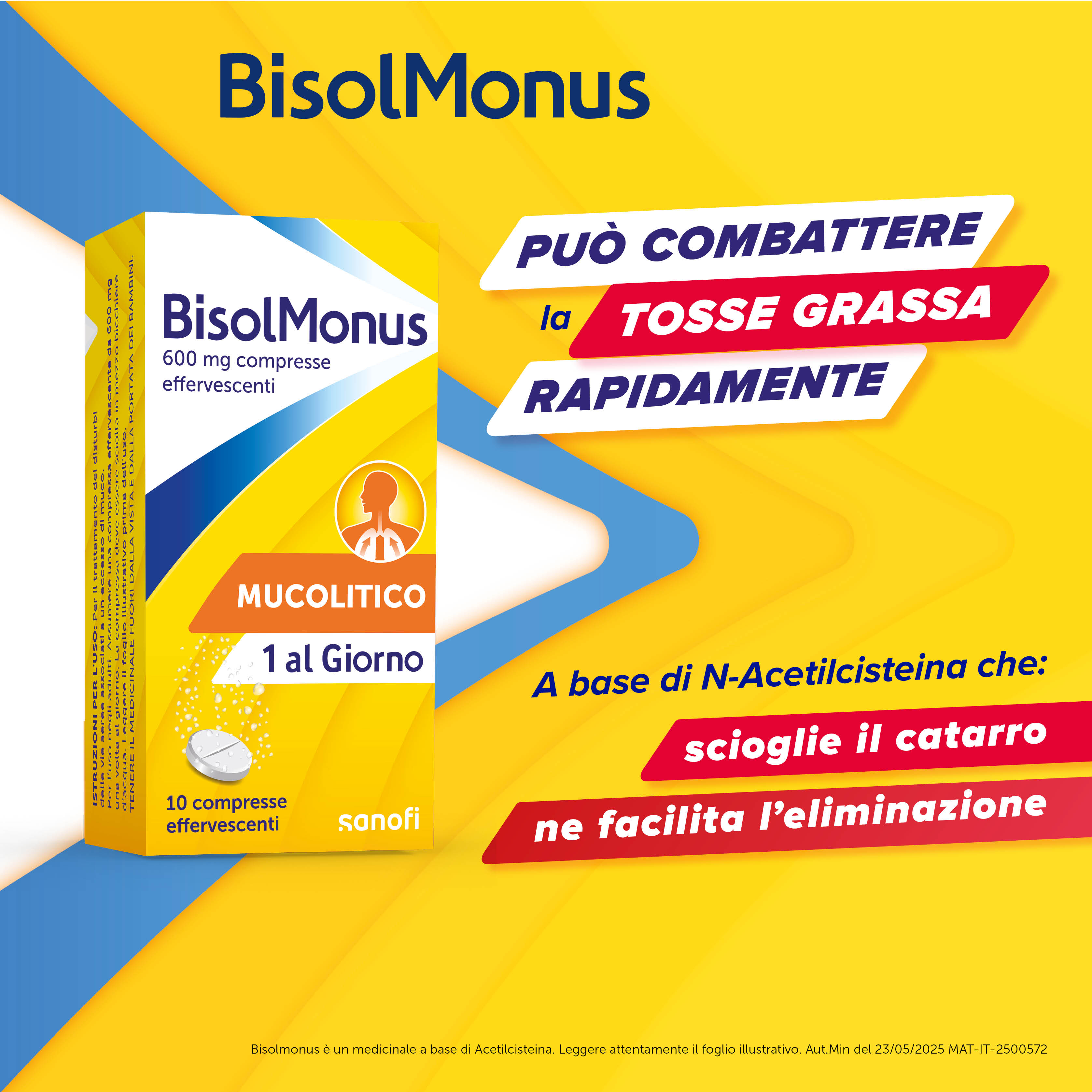 BISOLMONUS*10CPR EFF 600MG